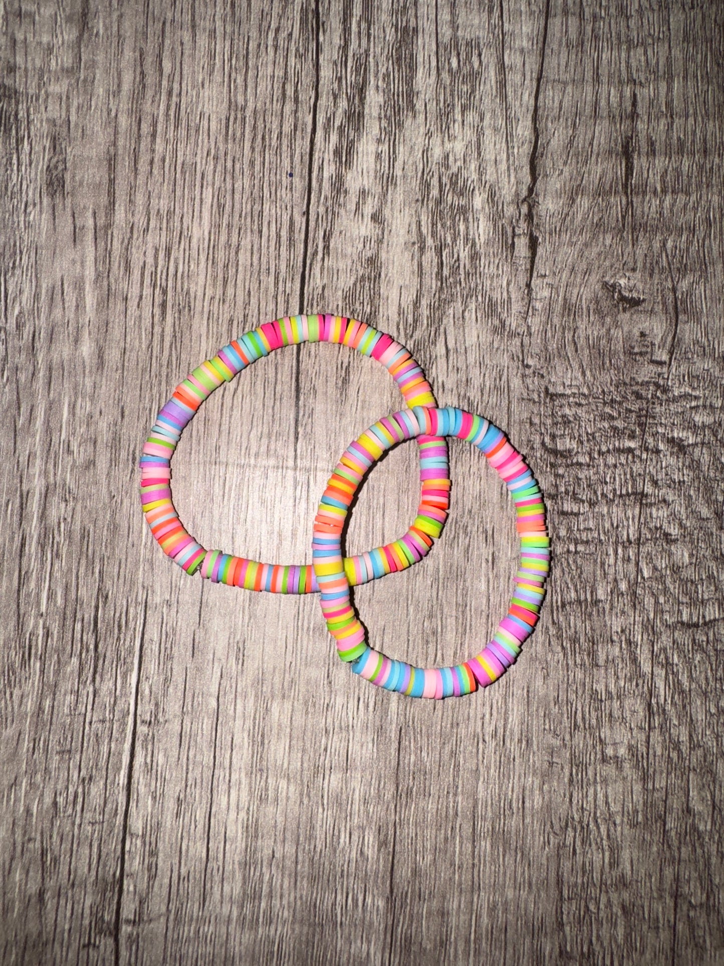 Clay beaded bracelets