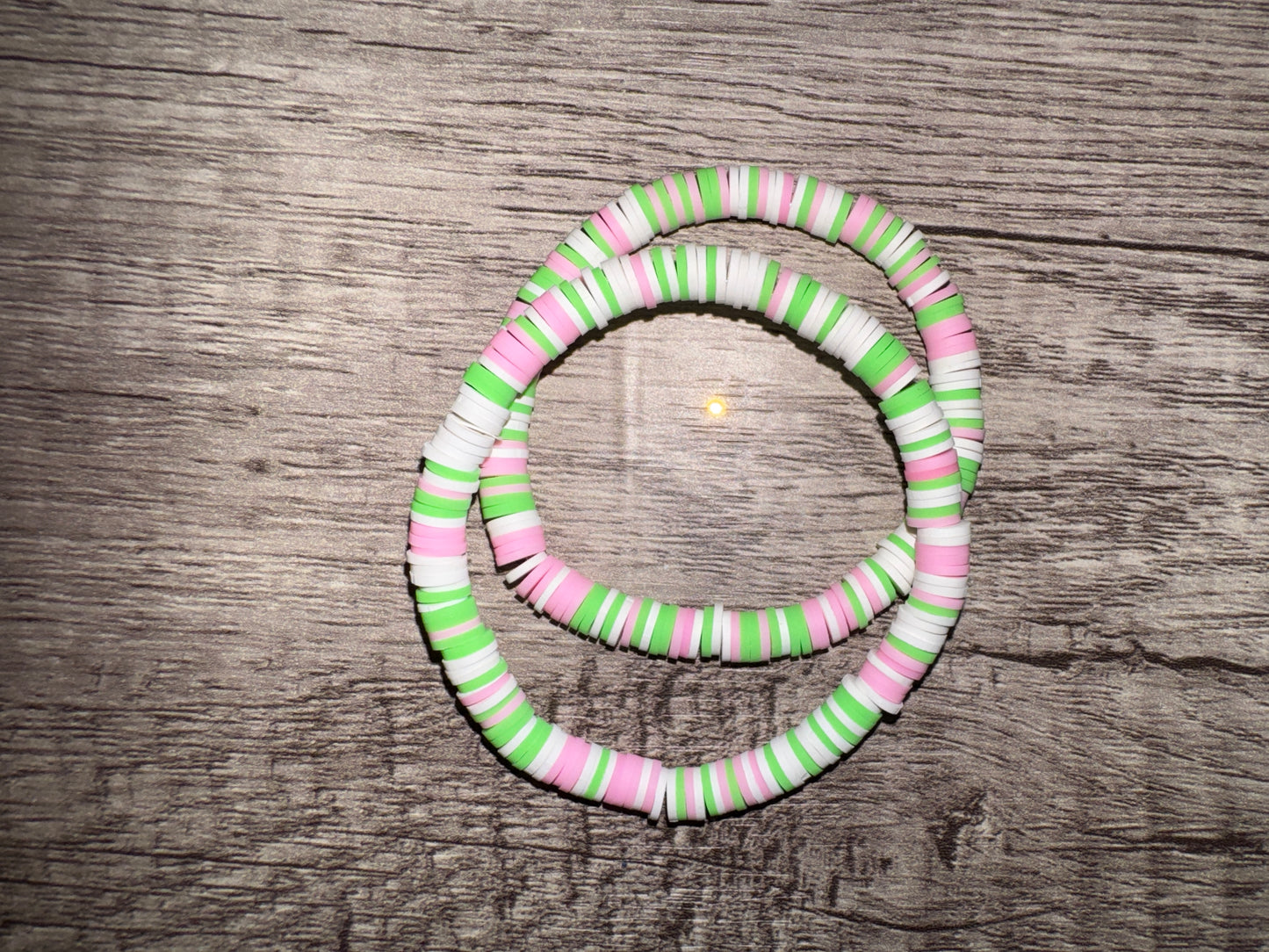 Clay beaded bracelets